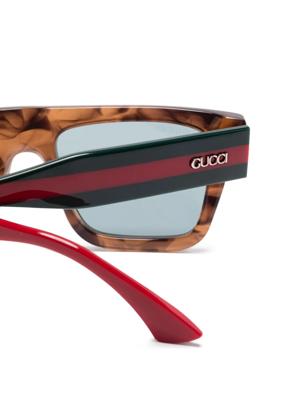 Gucci Eyewear Zonnebril met vierkant montuur Bruin
