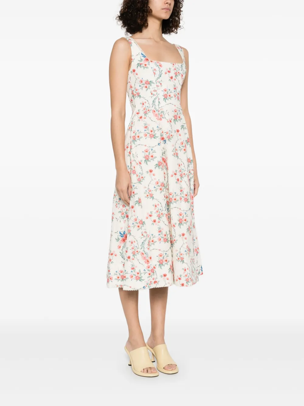 Agua By Agua Bendita Pistilo Mosqueta midi-jurk Beige