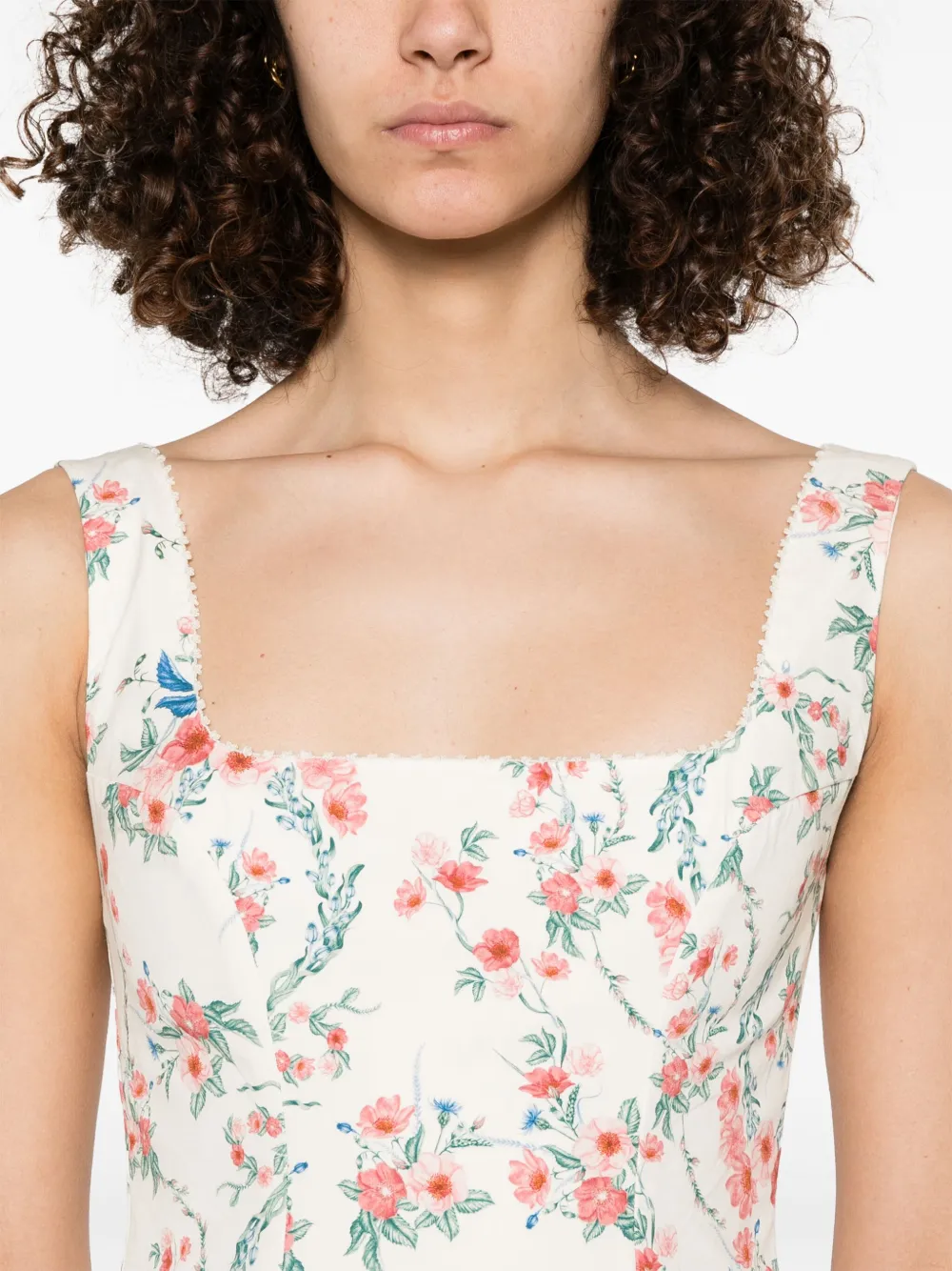 Agua By Agua Bendita Pistilo Mosqueta midi-jurk Beige
