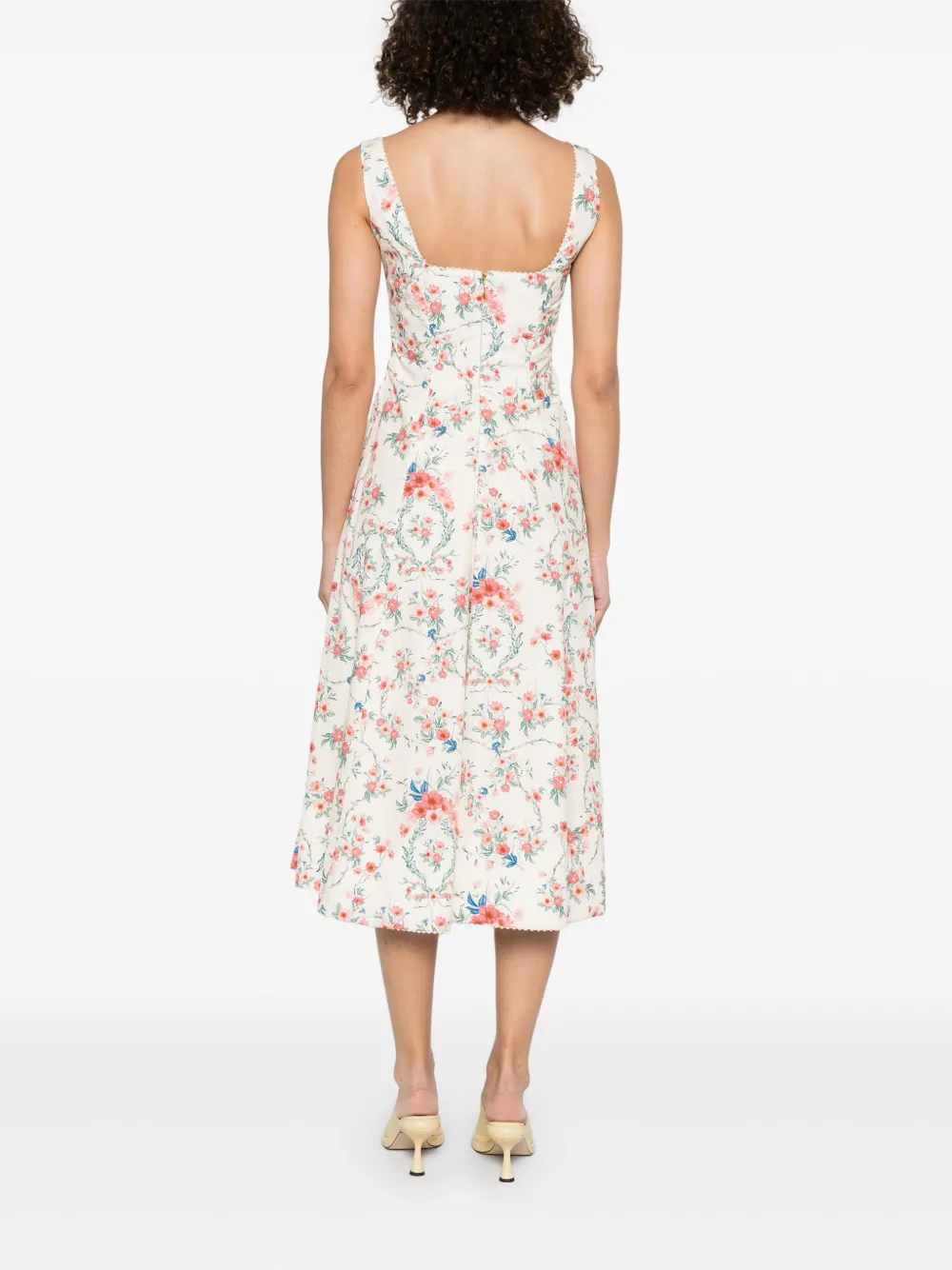 Agua By Agua Bendita Pistilo Mosqueta midi-jurk Beige