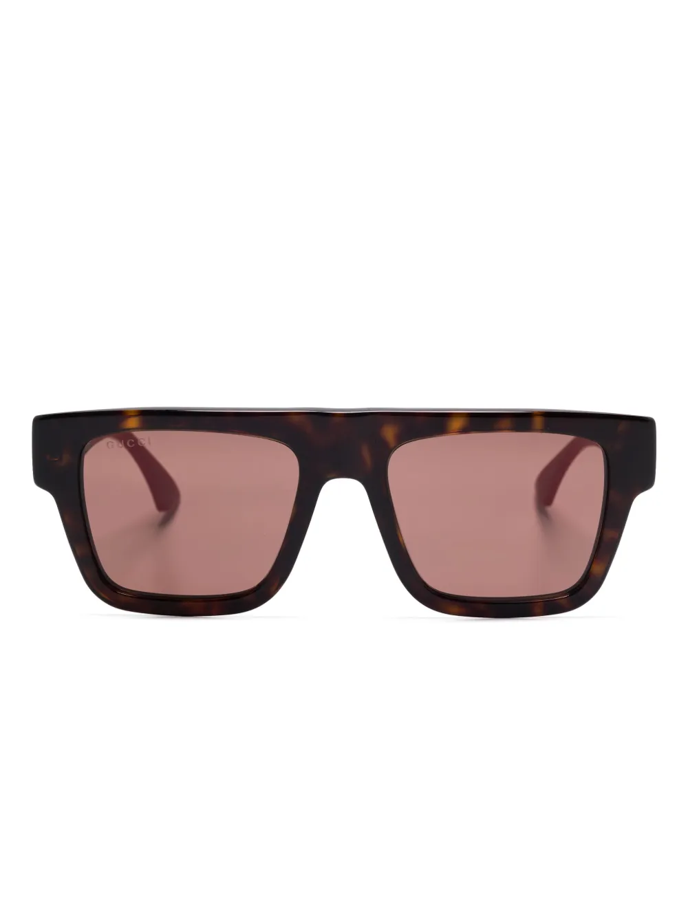 Gucci Eyewear Zonnebril met vierkant montuur Bruin