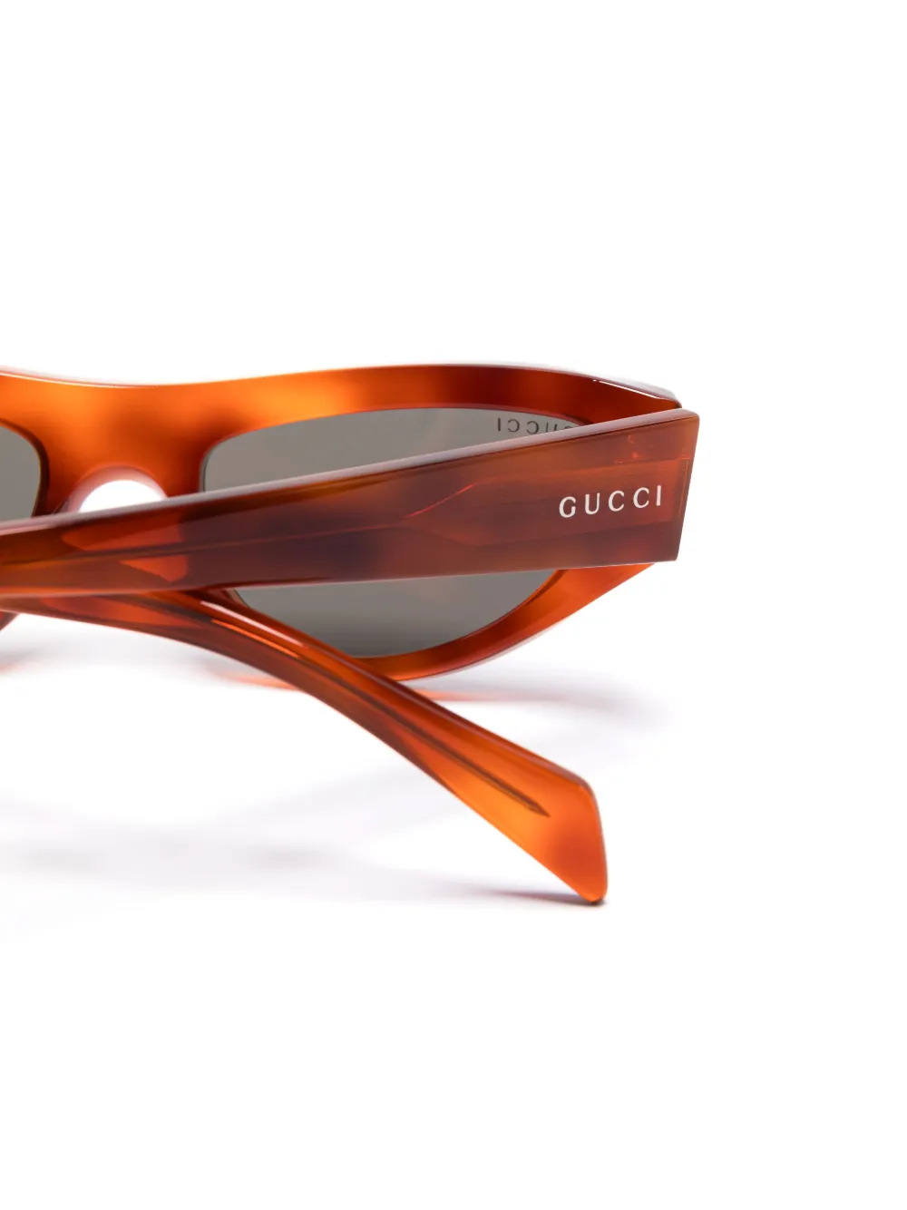 Gucci Eyewear Zonnebril met cat-eye montuur Oranje