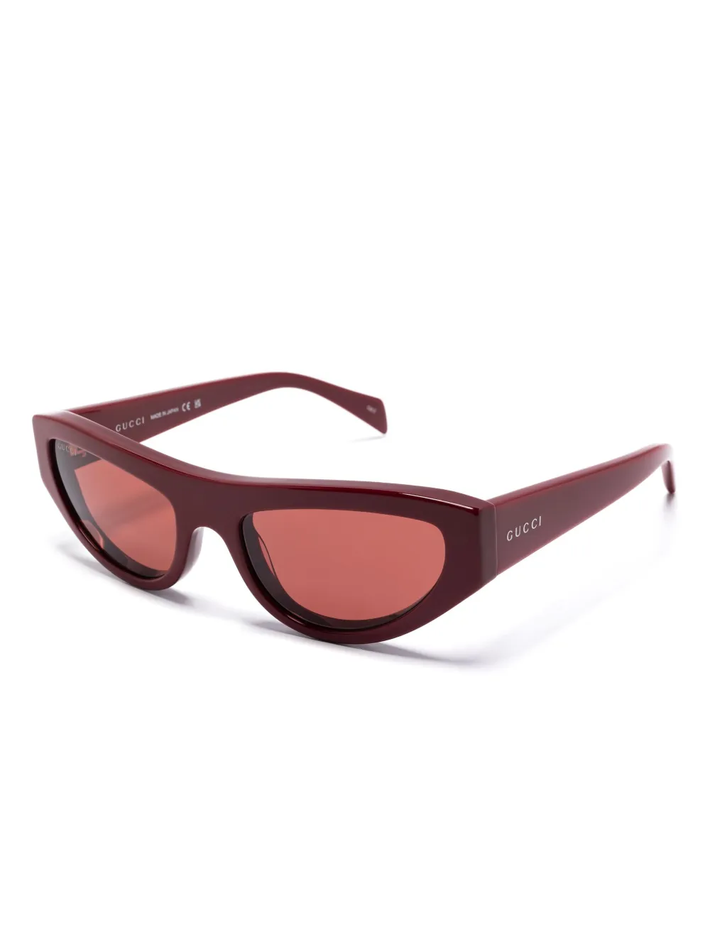 Gucci Eyewear Zonnebril met cat-eye montuur - Rood