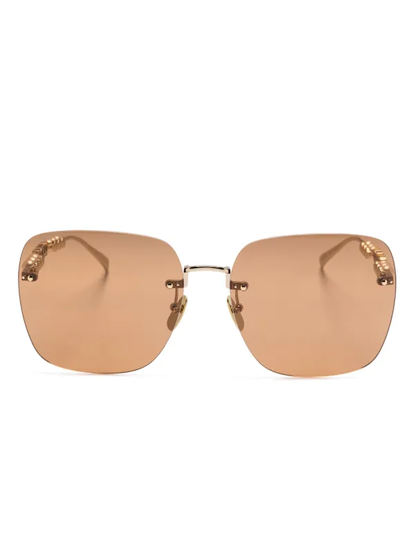 Gucci Eyewear スクエアフレーム サングラス | ゴールドトーン 