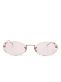 Gucci Eyewear oval-frame sunglasses - Gold