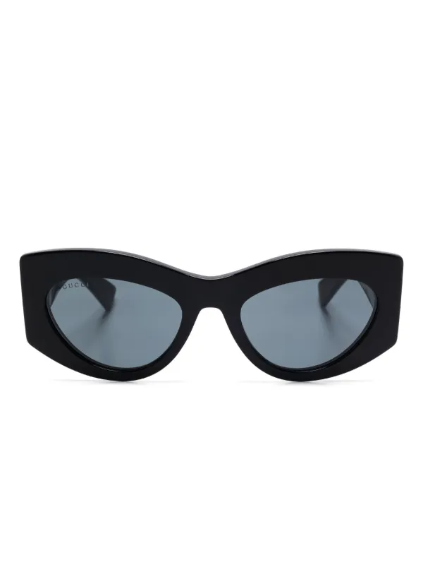 Gucci Eyewear キャットアイ サングラス | ブラック | FARFETCH JP GUCCI キャットアイサングラス ブラック