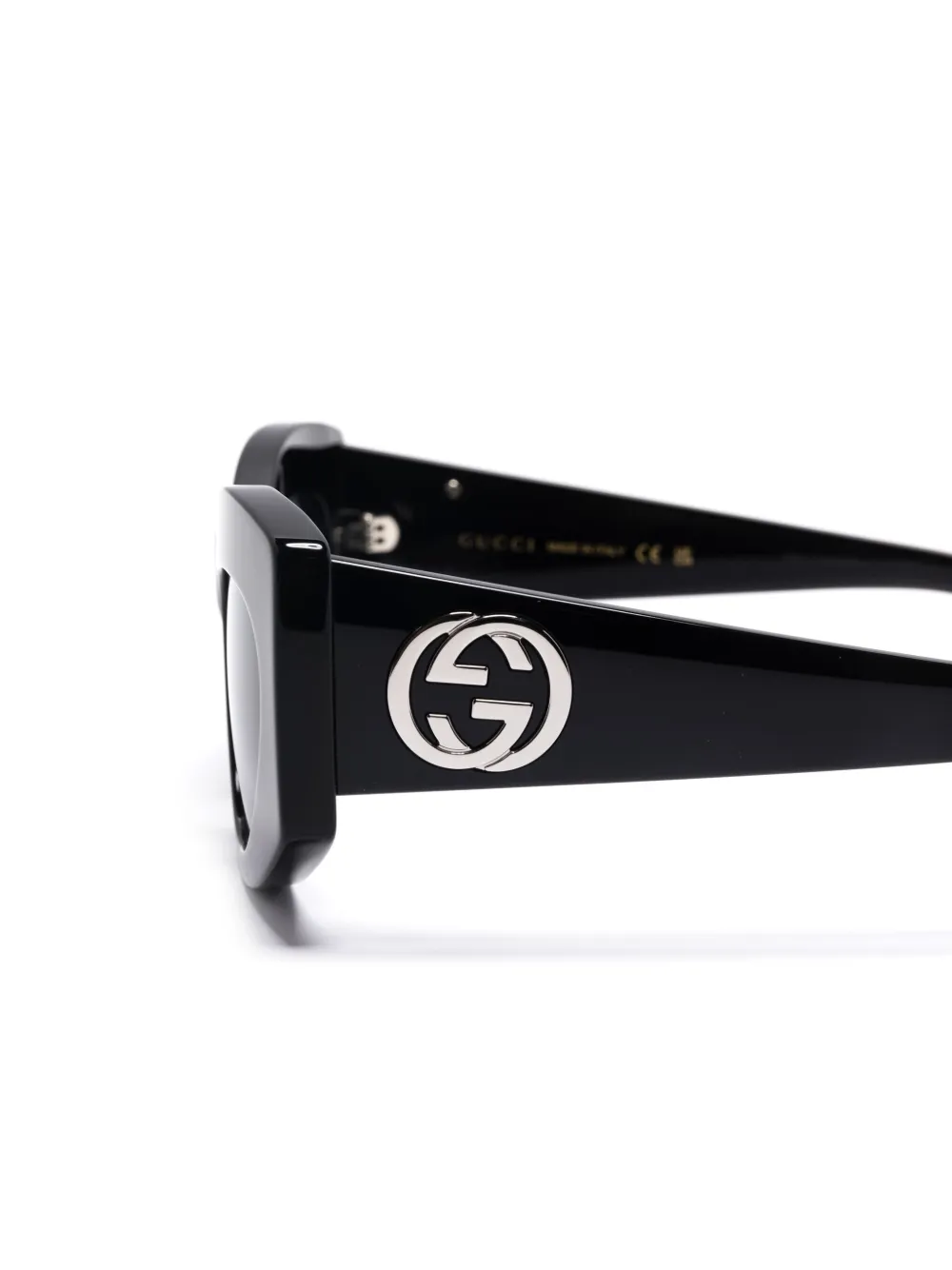 Gucci Eyewear Zonnebril met cat-eye montuur Zwart