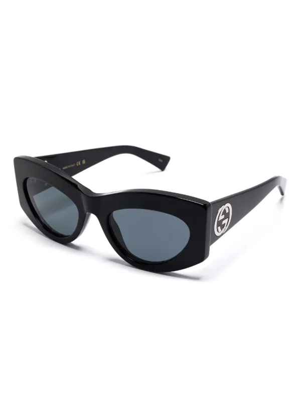 Gucci Eyewear キャットアイ サングラス | ブラック | FARFETCH JP