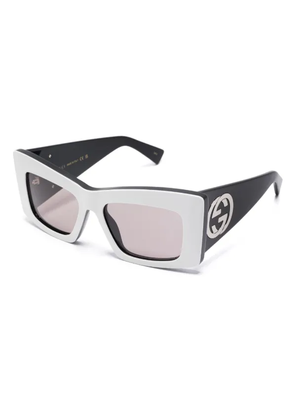 Gucci Eyewear バタフライフレーム サングラス | ホワイト | FARFETCH JP