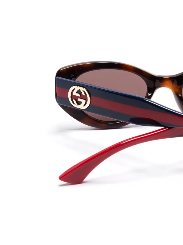 Gucci Eyewear キャットアイ サングラス | ブラウン | FARFETCH JP