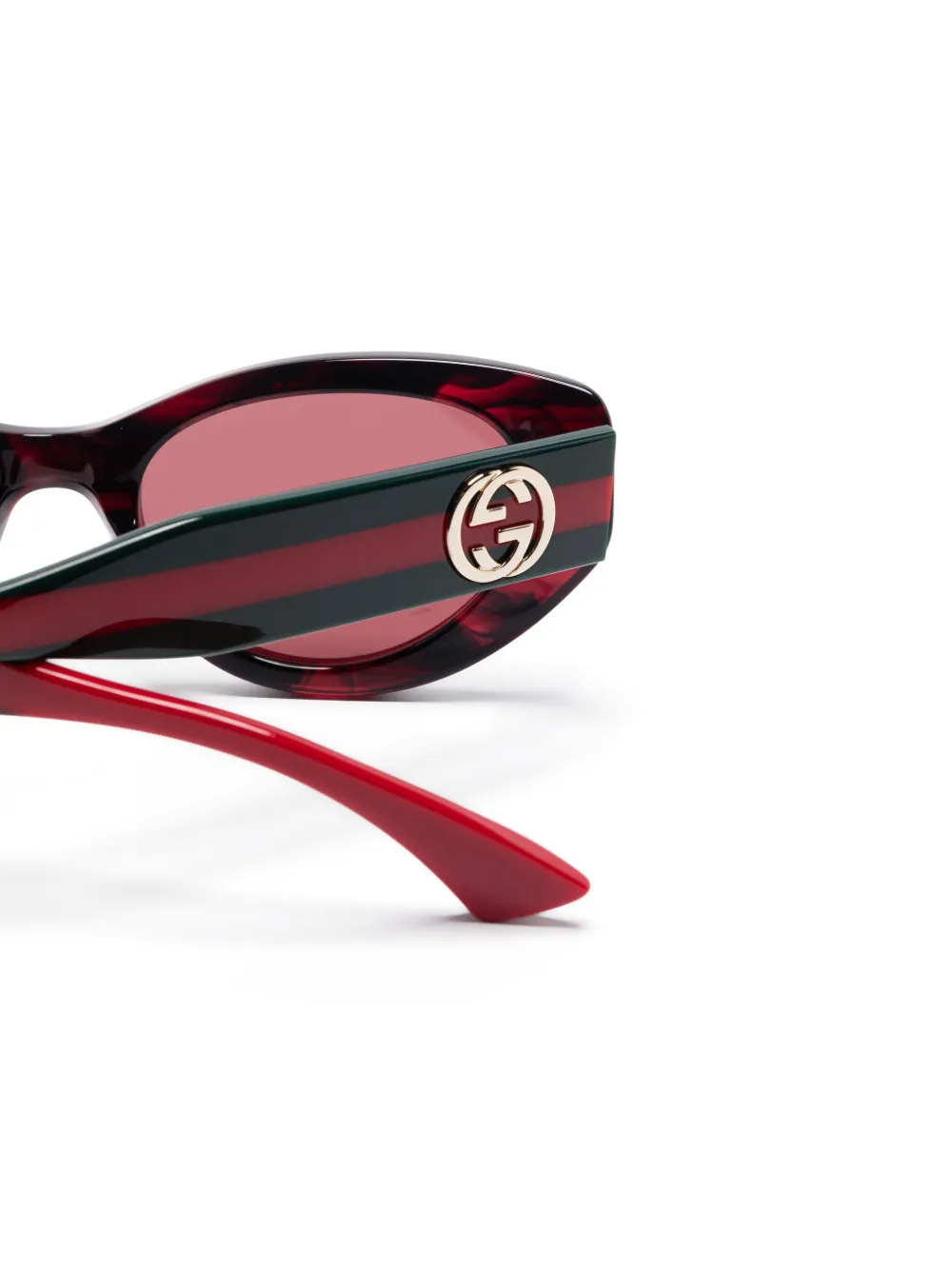 Gucci Eyewear Zonnebril met cat-eye montuur Rood