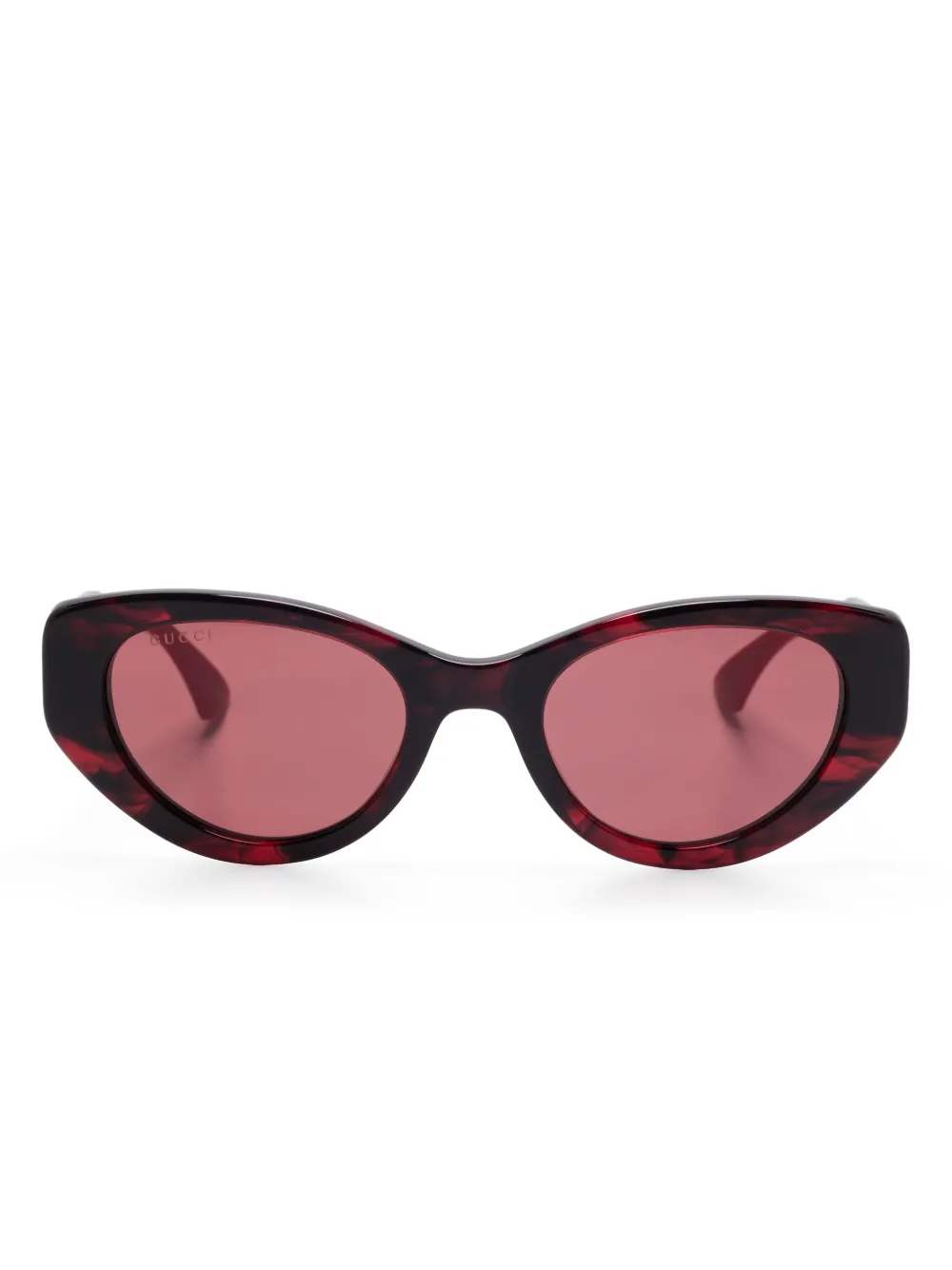 Gucci Eyewear Zonnebril met cat-eye montuur Rood