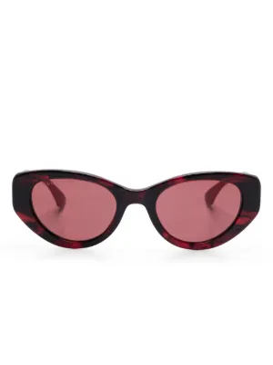 Gucci Eyewear オーバルフレーム サングラス | ブラウン | FARFETCH JP Gucci Eyewear オーバルフレーム サングラス | ブラウン | FARFETCH JP