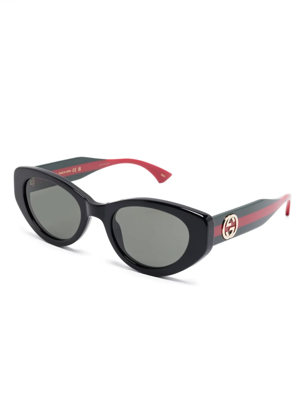 Gucci Eyewear Zonnebril met cat-eye montuur - Zwart