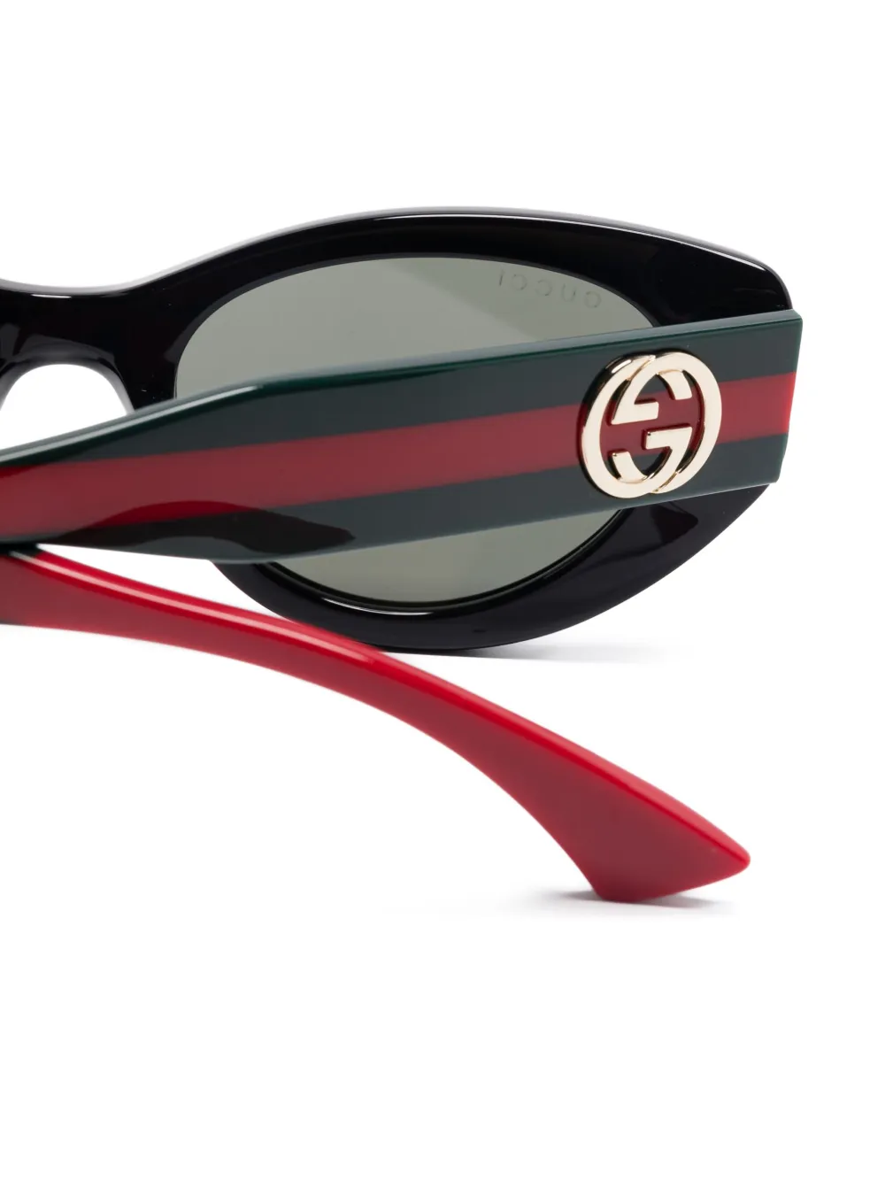 Gucci Eyewear Zonnebril met cat-eye montuur Zwart