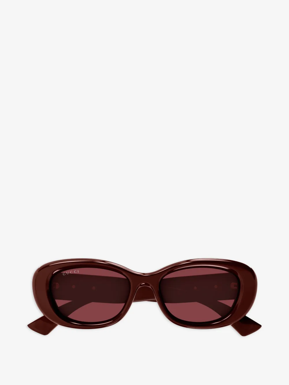Gucci Eyewear 椭圆形框太阳眼镜 | 红色 | Image 1