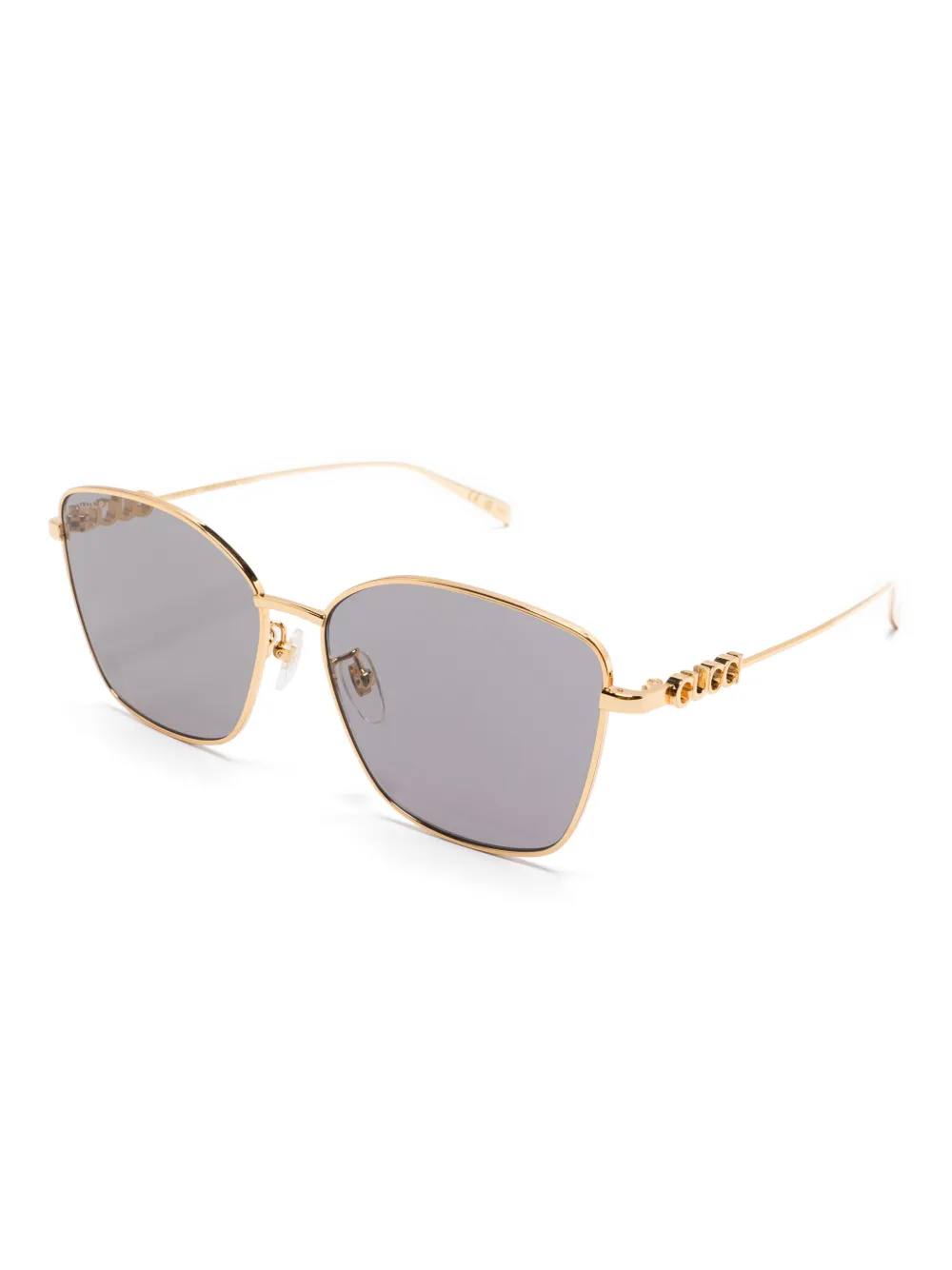 Gucci Eyewear Zonnebril met vlinder montuur - Goud