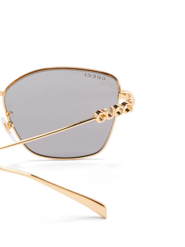 Gucci Eyewear Lentes De Sol Con Armazón Estilo Mariposa Dorado FARFETCH  CO