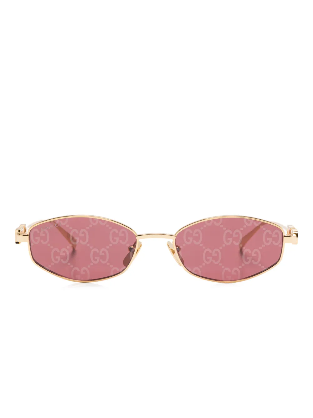 Gucci Eyewear geometric-frame sunglasses | Gold | Image 1