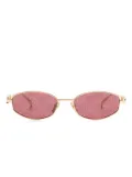 Gucci Eyewear geometric-frame sunglasses - Gold