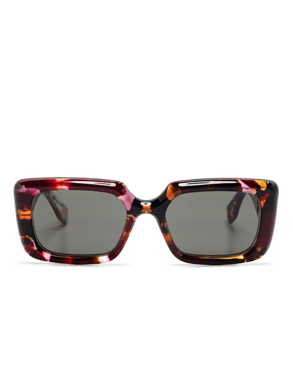 Gucci Eyewear Zonnebril met rechthoekig montuur Rood