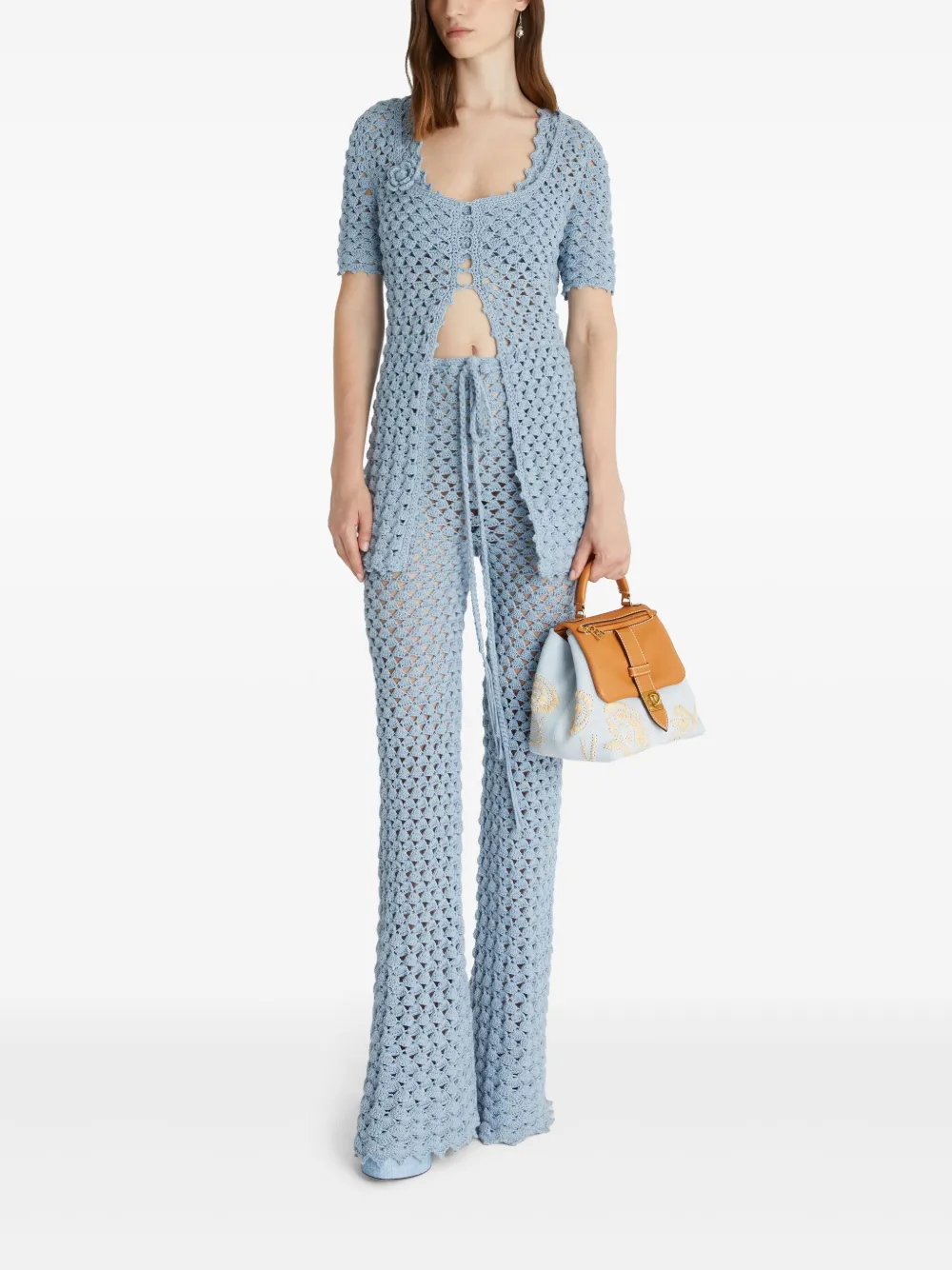 Ermanno Scervino crochet-knit cotton cardigan | Cardigans | Image 2