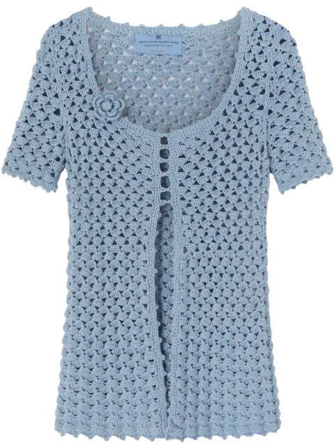 Ermanno Scervino crochet-knit cotton cardigan 