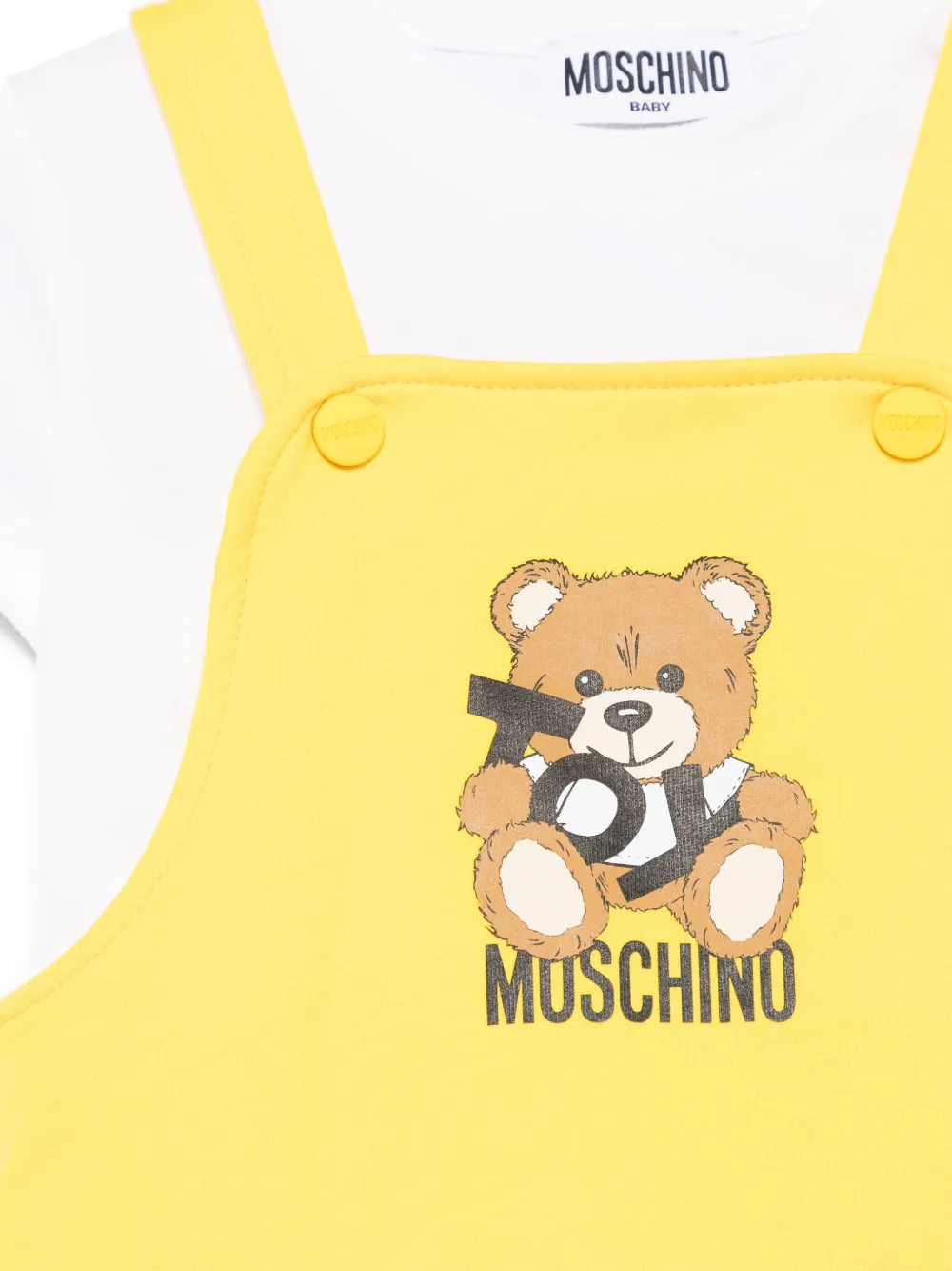 Moschino Kids Teddy Bear tuinbroek Wit