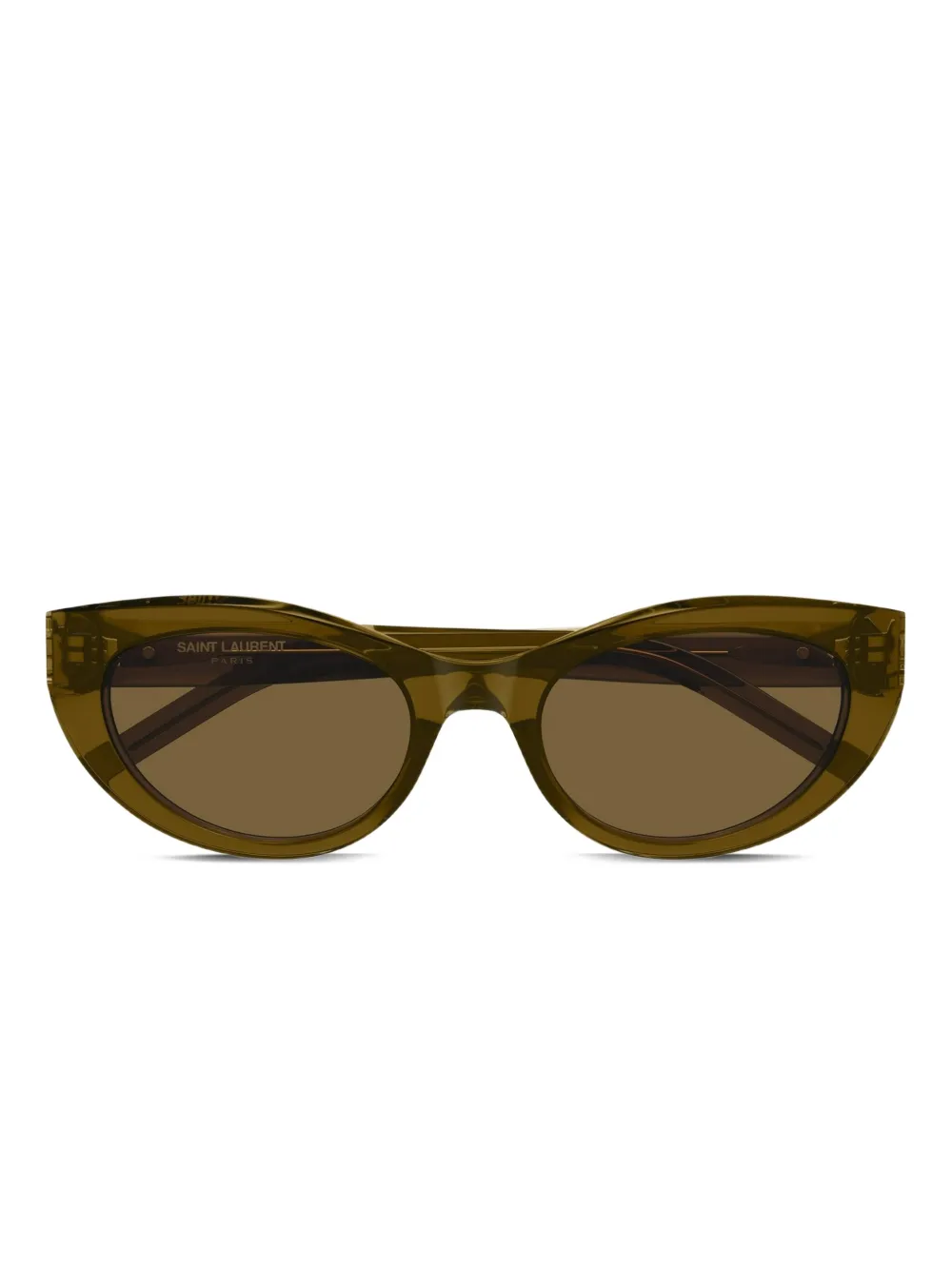 Saint Laurent Sl M115 Cat-eye Sunglasses In Recycled Acetate In Green