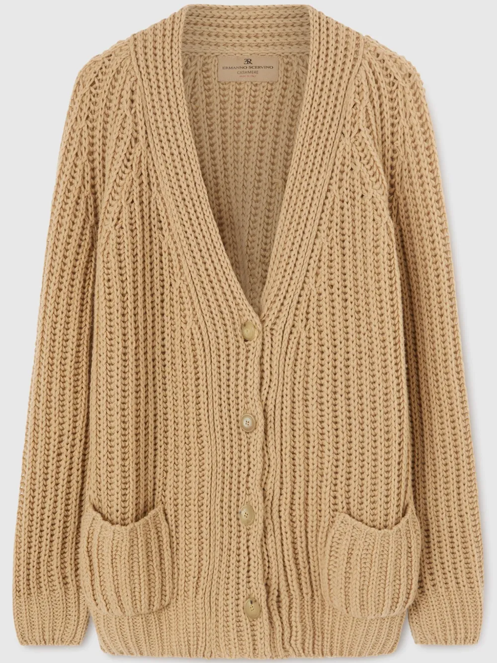 Ermanno Scervino Cashmere Cardigan In Brown