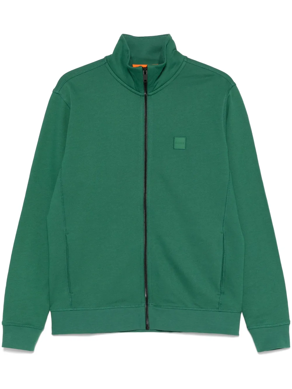 BOSS sweat en coton à patch logo | vert | Image 1