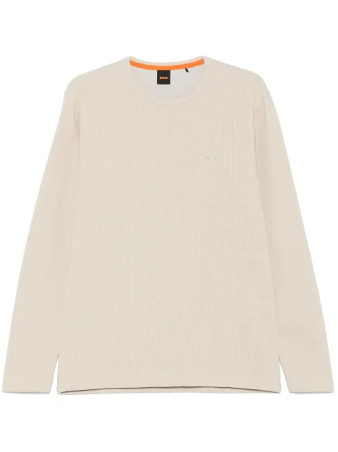 BOSS logo-embroidered sweater