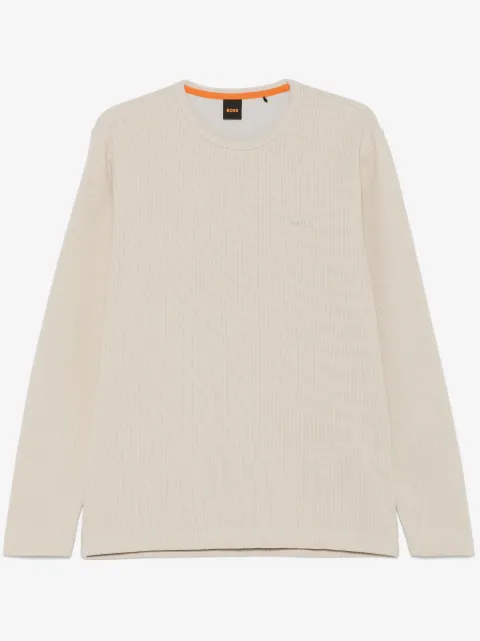 BOSS logo-embroidered sweater