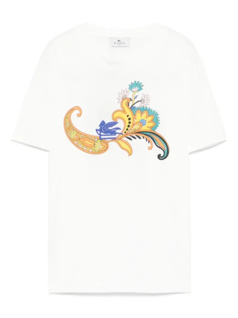 ETRO KIDS paisley-embroidered T-shirt