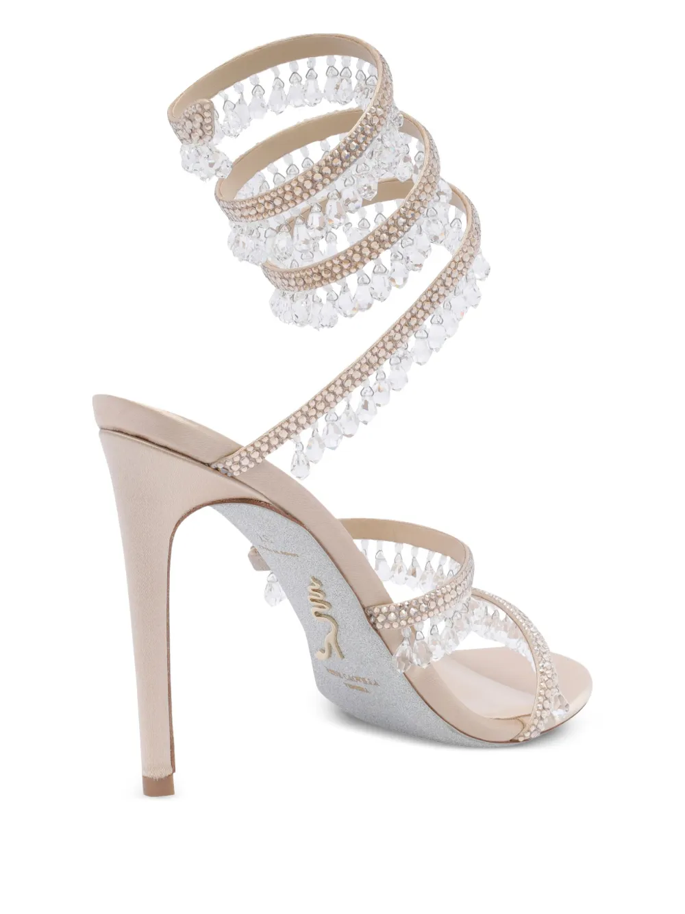 René Caovilla 105mm Chandelier sandals Neutrals