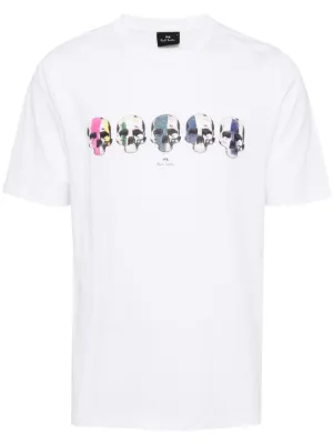 PS Paul Smith スカルプリント Tシャツ | ブルー | FARFETCH JP