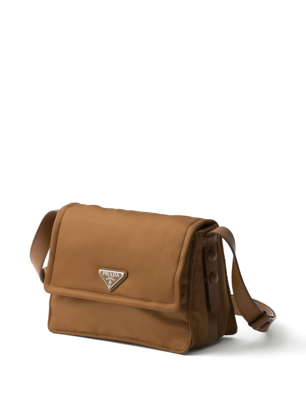 Prada Grote Re-Nylon gewatteerde schoudertas Bruin