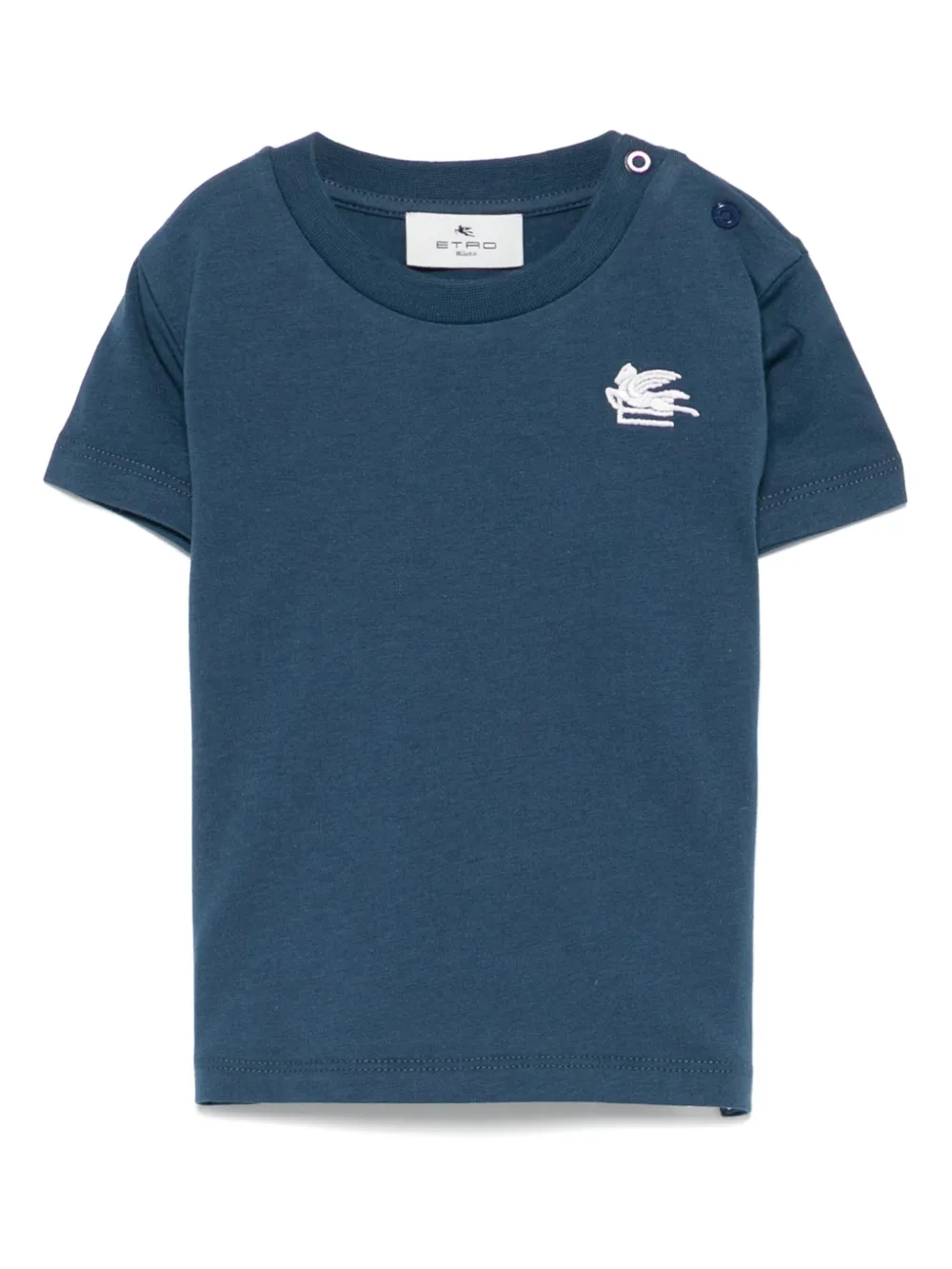 ETRO KIDS T-shirt met geborduurd logo Blauw