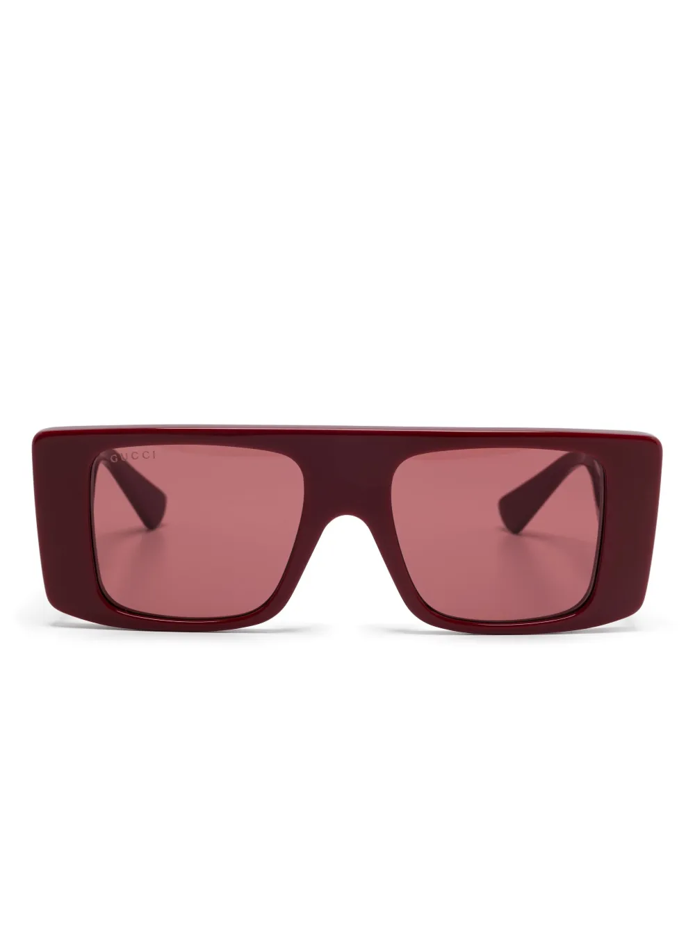 Gucci Eyewear Zonnebril met rechthoekig montuur Rood