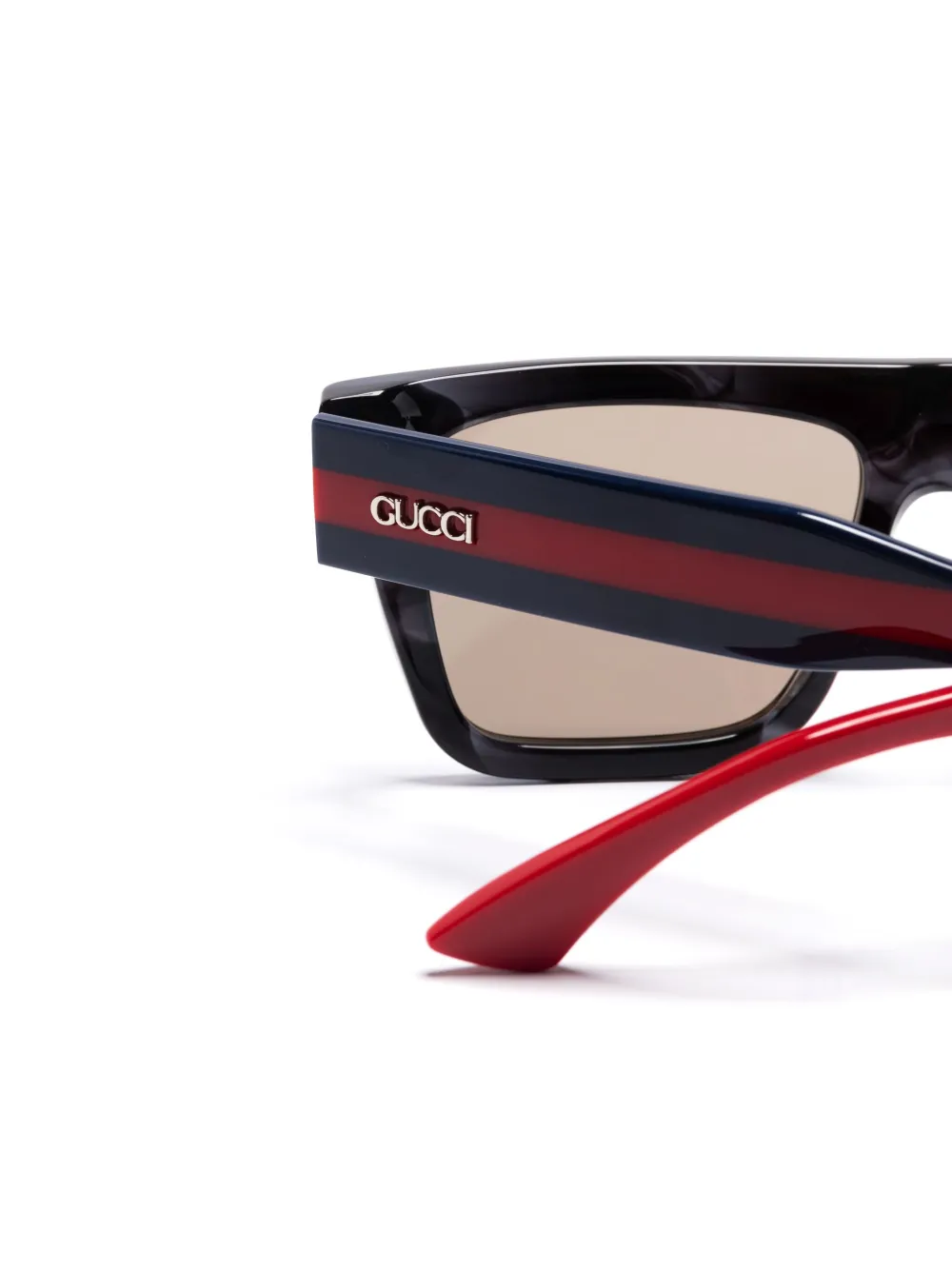 Gucci Eyewear Zonnebril met vierkant montuur Blauw