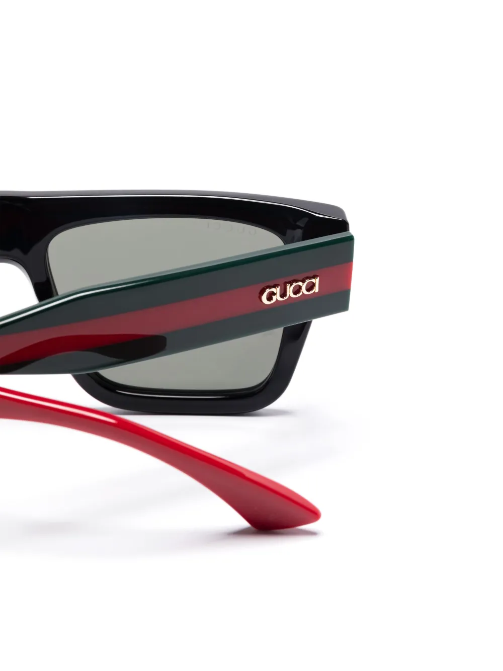 Gucci Eyewear Zonnebril met vierkant montuur Zwart