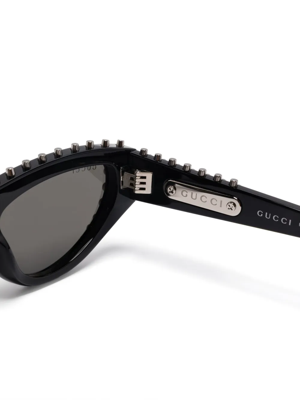 Gucci Eyewear Zonnebril met cat-eye montuur Zwart
