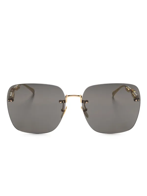 Gucci Eyewear square-frame Sunglasses Gold  FARFETCH 34129659_65162498_600.jpg main image 2