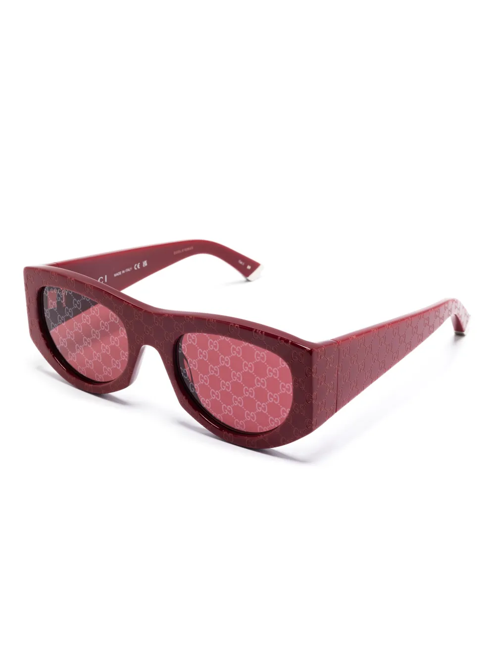 Gucci Eyewear Zonnebril met geometrisch montuur - Rood