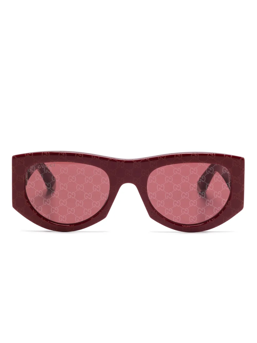 Gucci Eyewear Zonnebril met geometrisch montuur Rood