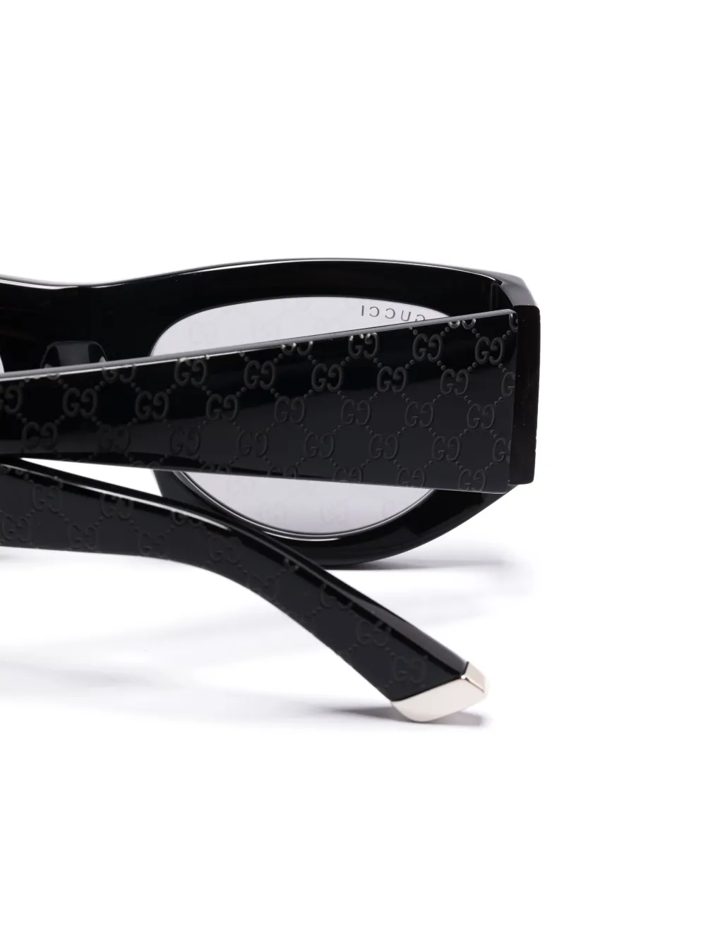 Gucci Eyewear Zonnebril met geometrisch montuur Zwart