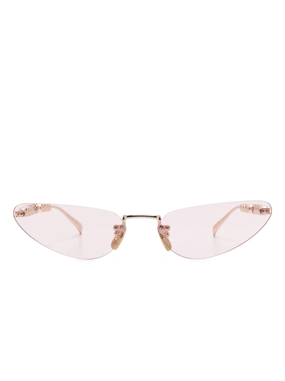Gucci Eyewear Zonnebril met randloze montuur Goud