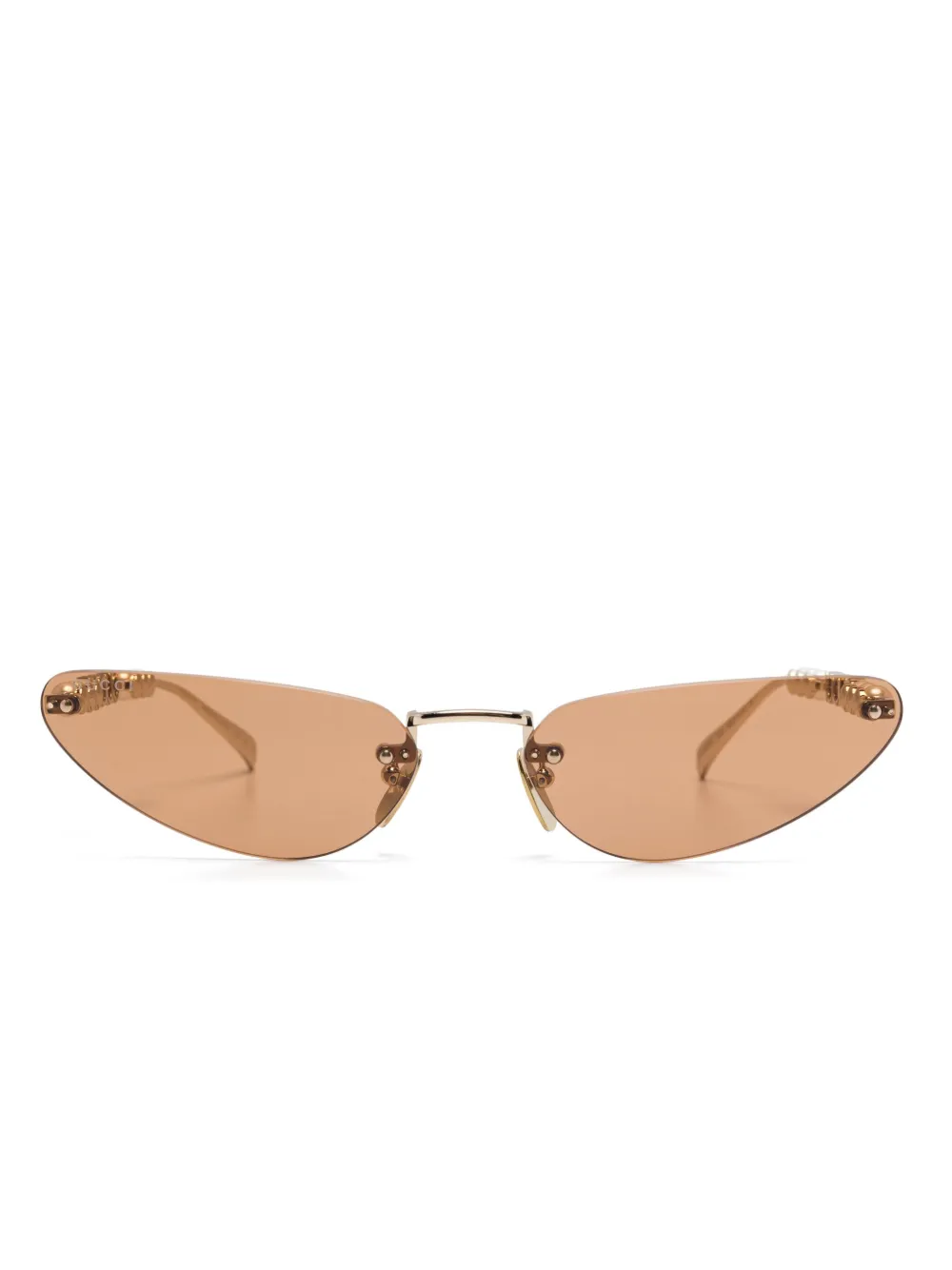 Gucci Eyewear Zonnebril met randloze montuur Goud