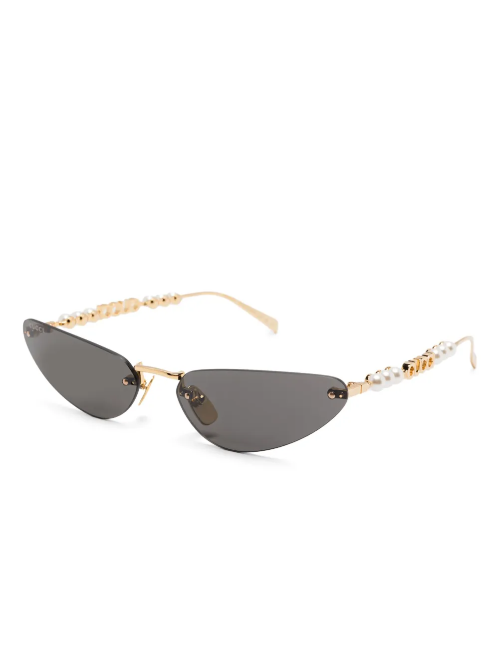 Gucci Eyewear Zonnebril met cat-eye montuur - Goud