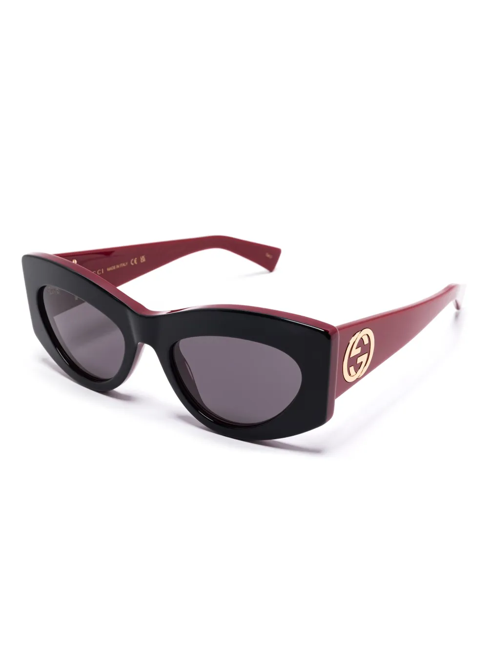 Gucci Eyewear Zonnebril met cat-eye montuur - Zwart